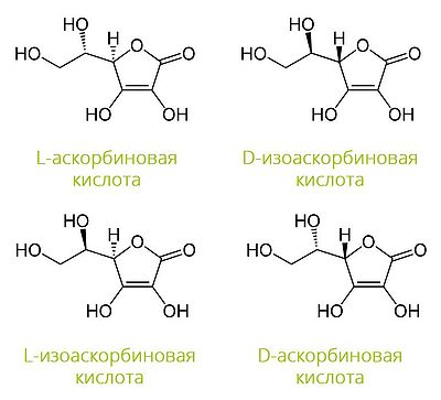 Изомеры аскорбиновой кислоты